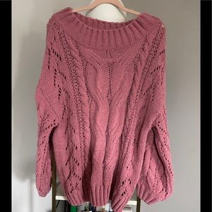 Pink sweater, I just wore it one time.
